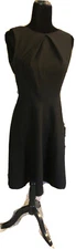 AB Studio Size 6 Black Fit and Flare Dress Sleeveless Little Black Dress