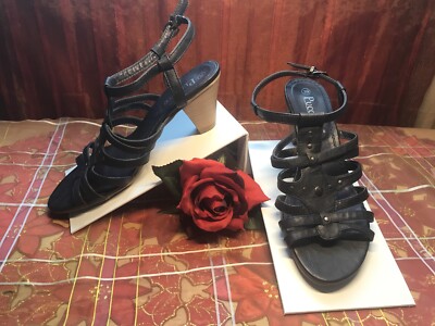 Pucetti Sandalen Sandaletten Gr. 39 Weite G dunkel blau römisches Style