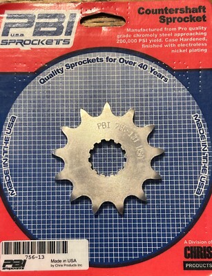 PBI New Front Sprocket 756-13 C/S 13T 13 Kawasaki Yamaha KX250 TZ250 YZ250 RS25
