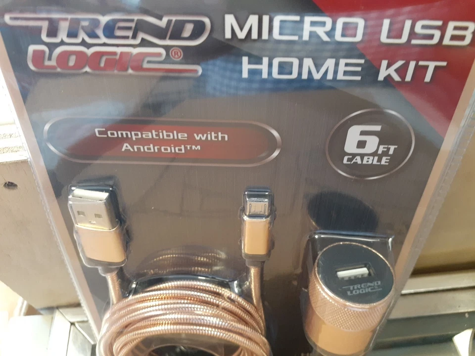 TREND LOGIC MICRO USB HOME CHARGER KIT 6FT METAL CABLE gold  - Image 4 of 4