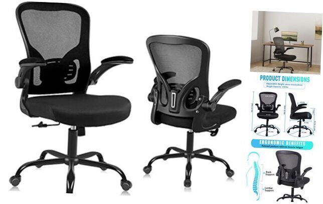 Ergonomic Office Desk Chair Breathable Mesh Swivel A-standard Office Chair