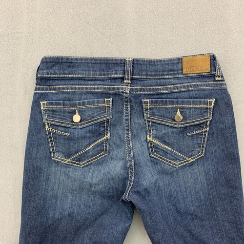 BKE Buckle Dakota Jeans Women 29L Blue Denim Bootcut Stretch 33" Inseam