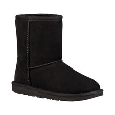 Big Kids UGG Classic II Boot - Black Suede, Size 4 US 1011703K