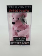 WWE WWF Attitude Bears Sable Plush Beanie Bear Vintage Figure