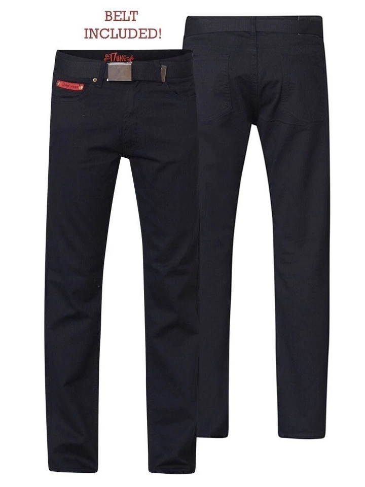 Duke London Hombre Bedford con Cordón Enzima Jeans Lavados en Negro ( Mario - Imagen 4 de 4