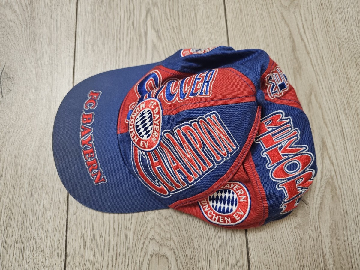 BAYERN MUNICH VINTAGE 90s CAP FOOTBALL HAT SOCCER CAP RARE BLUE