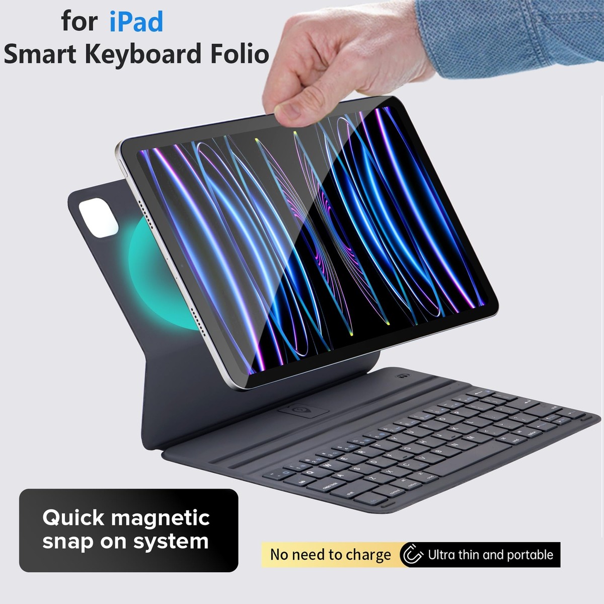 Smart Keyboard Folio for Air 11 Inch (M3 2025/M2 2024) & iPad Pro