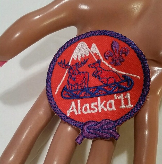NEW SCOUT BSA ALASKA '11 RELIGIOUS PURPLE KNOT AWARD EMBROIDERED ORANGE