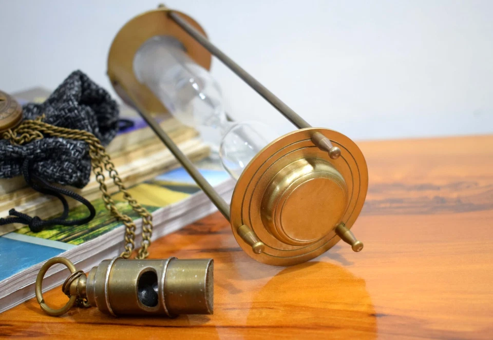 Exquisite Triple-Rod Glass Sand Timer Filled w/ Fine White Sand - Time Tracking - Image 4 of 4