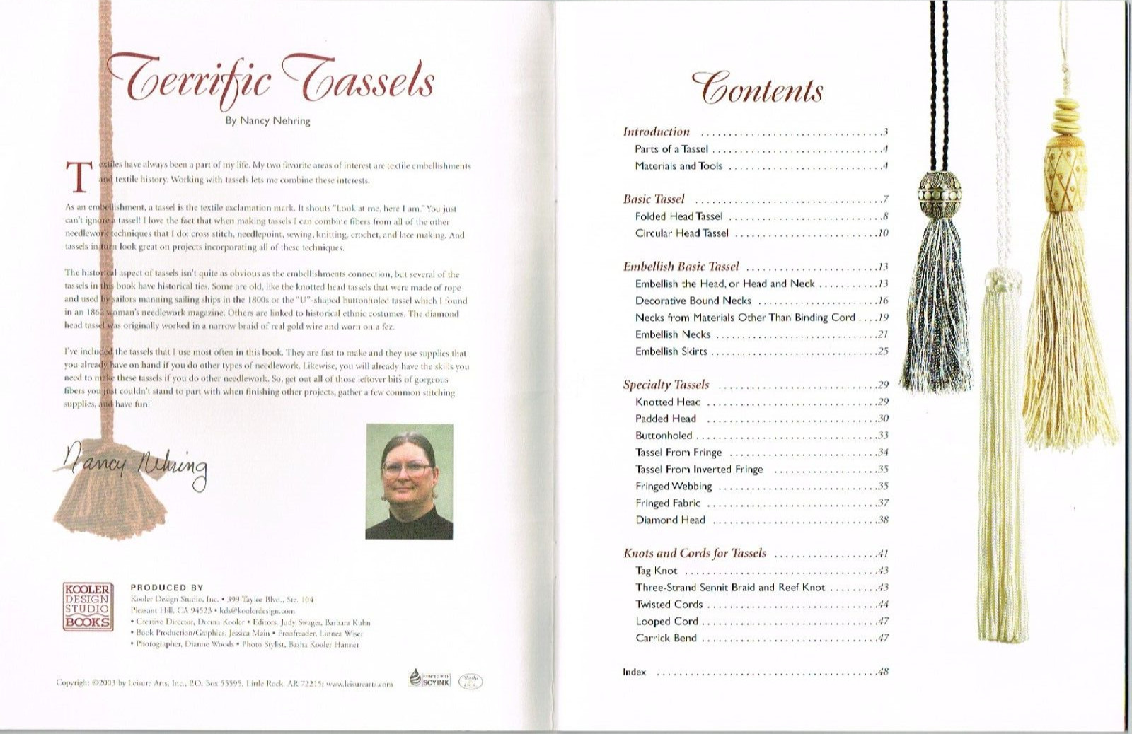 Terrific Tassels Tassel Pattern Book Nancy Nehring 2003 Basic Specialty Knots