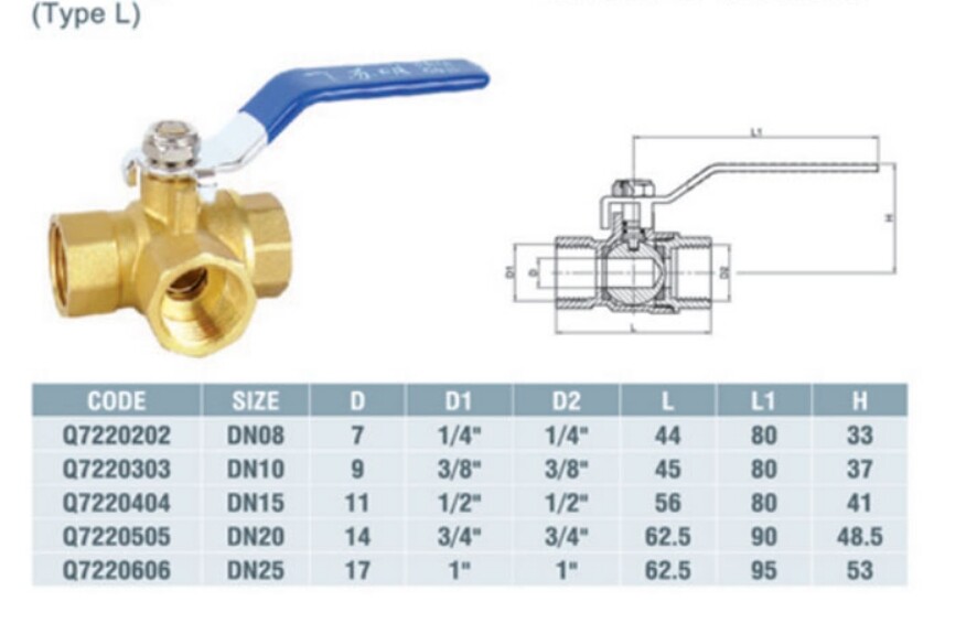 Joywayus 1/2" 3 Way Shut Off Ball Valve - Y Shaped Brass Fitting With 2 Switches & Hose Barbs