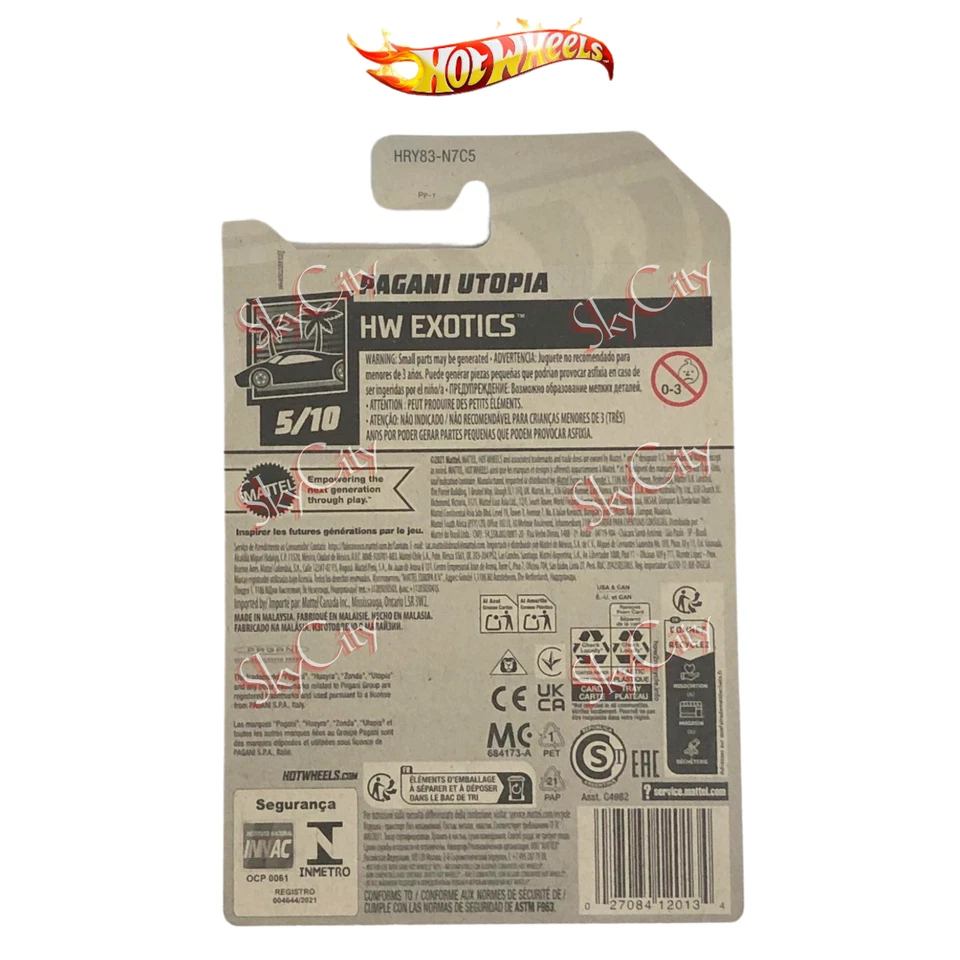 Hot Wheels Pagani Utopia Grey #205 Mainlines 2024 Case L New (In-Stock) - Image 2 of 4