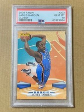 2009 Panini Glossy PSA10 James Harden Rookie Card GEM MT 10