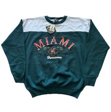 Vintage 1990s Miami Hurricanes Starter Embroidered Sweatshirt New W/Tags RARE XL