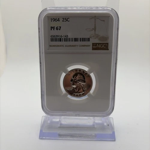 1964 Washington Quarter - PF 67 NGC - Silver Proof 25c Coin