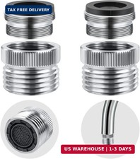 2 Pack Faucet to Hose Adapter with Aerator, Sink to Garden Hose Adapter, Faucet