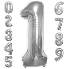 Endea Lifestyle 40 Inch Large Silver Number Balloon For Parties  Celebrations