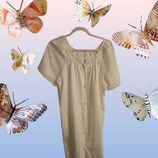 Vintage Ladies Cotton Duster Sears Small 8-10 Side Pocket 36"Length