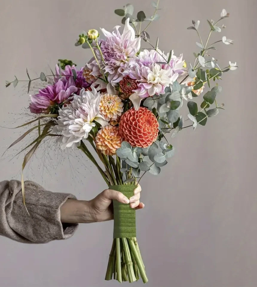 Olive Green Self ahesive Floral Stem Tape Flower Wrapping - Image 3 of 4