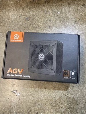New Aresgame AGV750 750W Power Supply 80 Plus Bronze Cert. Semi-Modular ATX PSU