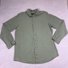 Eddie Bauer Plaid Button Down Shirt XLT Relaxed Fit Green Check Men  s