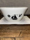 Vintage McKee Black Sail Boat 8” Mixing Bowl in Very Good Condition