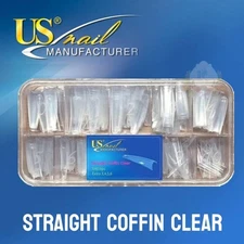 USN Nail Tips Box 540ct/Box [Straight/Stiletto/Coffin/Round/Gel]
