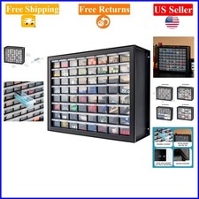 IRIS 64-Drawer Stackable Plastic Parts Organizer, Black