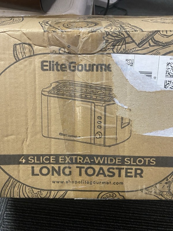 Elite Gourmet ECT-3100 Stainless Steel 4-Slice Long Slot Toaster New In Box