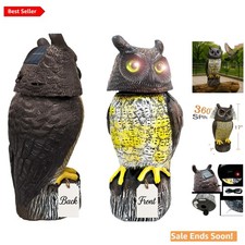 Solar Power Owl Decoy for Pest Control in Gar...