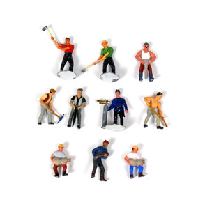 HO Scale Figures, 10 Assorted People, Various Manufacturers, Used Good Condition