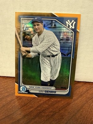 2024 Bowman Chrome Draft Lou Gehrig 1st Bowman Gold Refractor # d/50