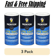  3 pack Morton Lite Salt Low Sodium Salt Alternative 11 oz