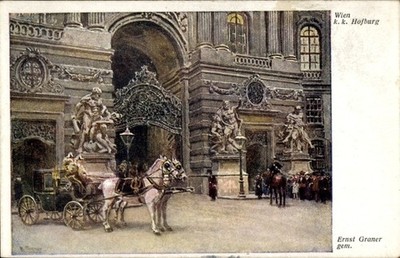 Ak Wien 1 Innere Stadt,  k. k. Hofburg, Pferdewagen,... - 4956297