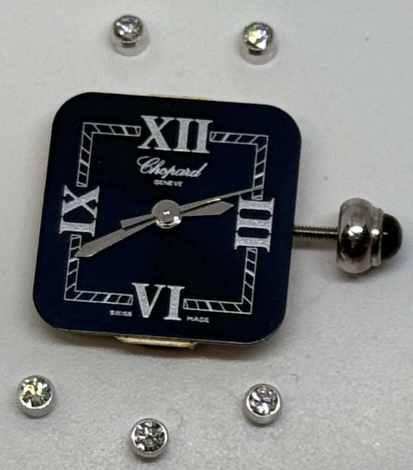 Chopard — Chopard V8 Movement with 5 Diamonds  / Geneve 7 Jewels Swiss / Does Not Run