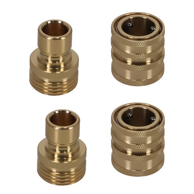 #ad 4x 3 4quot; Pressure Washer Adapter Coupler Kit Brass Quick Connect for Garden Hose $18.96
