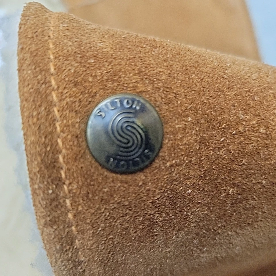 Vintage Discovery Vest Mens L Brown Suede Sherpa Shearling Western Ranchwear 70s - Image 3 of 4