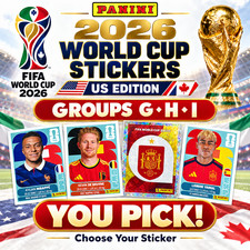 2026 Panini FIFA World Cup Stickers US Edition Groups G H I White Border  Foil