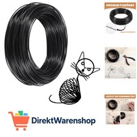 50M Basteldraht Schwarz, 1Mm Draht Zum Basteln Bindedraht Aluminiumdraht Schm...