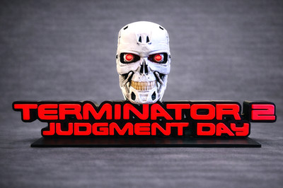 Terminator 2 Judgment Day Pinball Topper Williams 3D T2 Skull Display