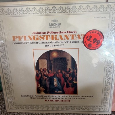 Rare Archiv Stereo SEALED Bach/Mathis/Richter Pfingst-Kantaten MINT Germany