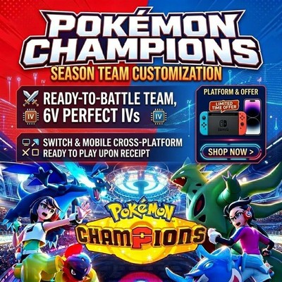 Pokémon Champions Configured Battle Teams | 216 Pokémon Custom Lineups