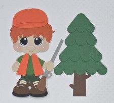 Hunter Red Hair And Tree . Scrapbook, Card Making Paper Piecing