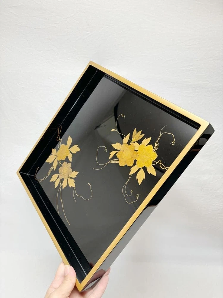 Jubako Bento Box Japanese Almost unused utensils Wajima lacquer Kinsaibana makie