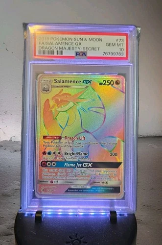 Salamence GX 73 Secret Rare Sun & Moon PSA 10