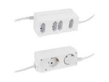 REV Ritter REV 0012691109 1.4m 6 Internal AC Type C Type F Outlet White 230V