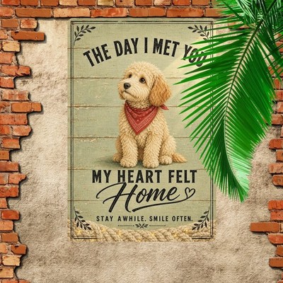 When I Saw You I Fell In Love Hanging Metal Tin Sign Decor