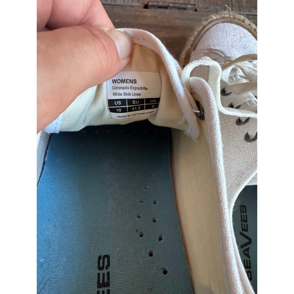 Seavees Coronado espadrille lace up sneakers women’s sz 10 - Image 4 of 4