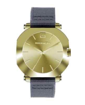 Neu Im Karton Rockwell APEX GOLD / GRAU NYLON Armbanduhr LIMITIERTE AUFLAGE
