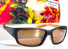 NEW Maui Jim LOCAL KINE Mat Brown  Tan POLARIZED Brown GLASS Sunglass H810-25MC